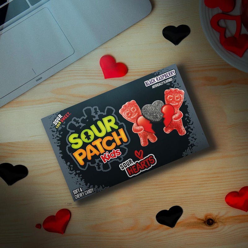 SOUR PATCH KIDS Sour Hearts Black Raspberry Candy - Image 5